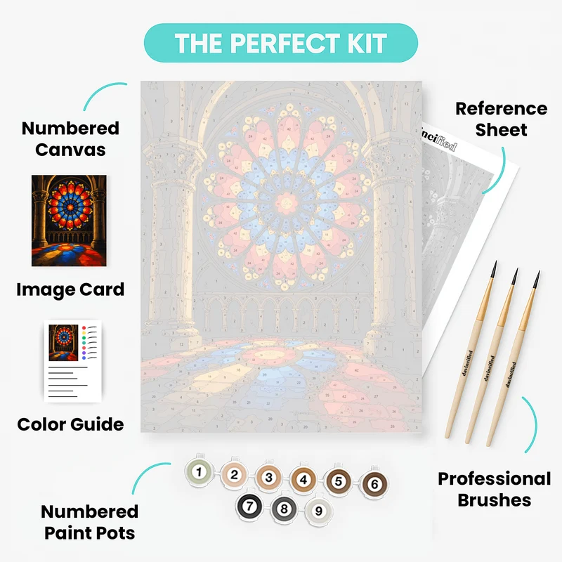 Rose Window Light - Paint by Numbers Kit