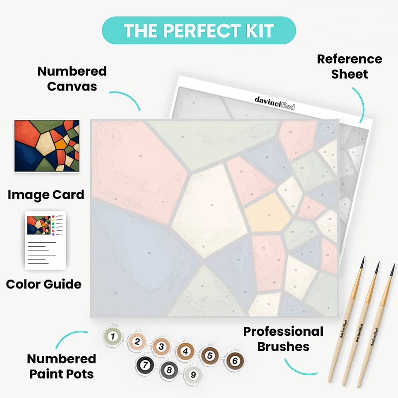 Mosaic Color Burst - Paint by Numbers Kit