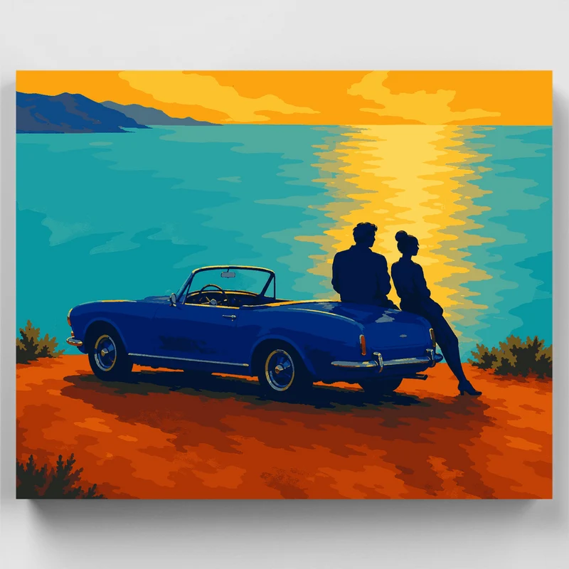 Couple at Dusk - Paint by Numbers Kit