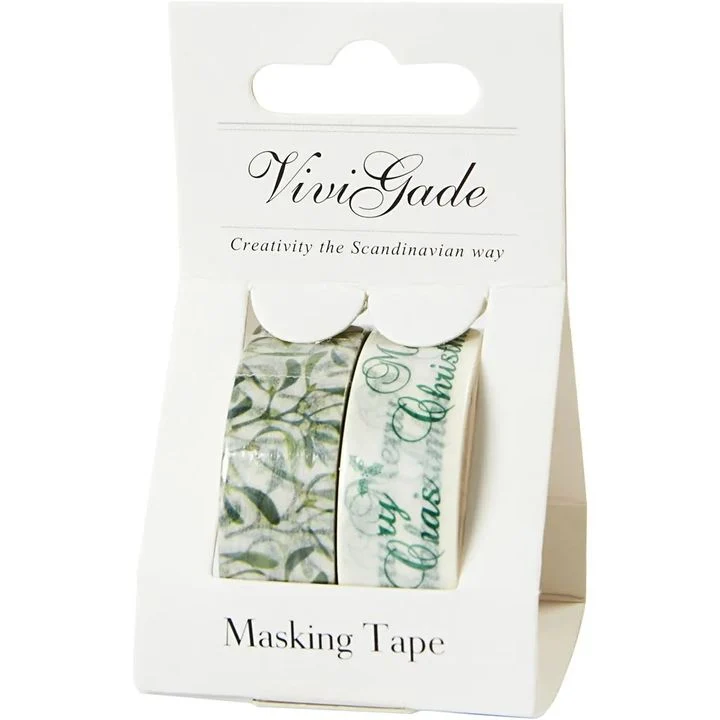 Set of Washi Tapes Mistletoe and Merry Christmas