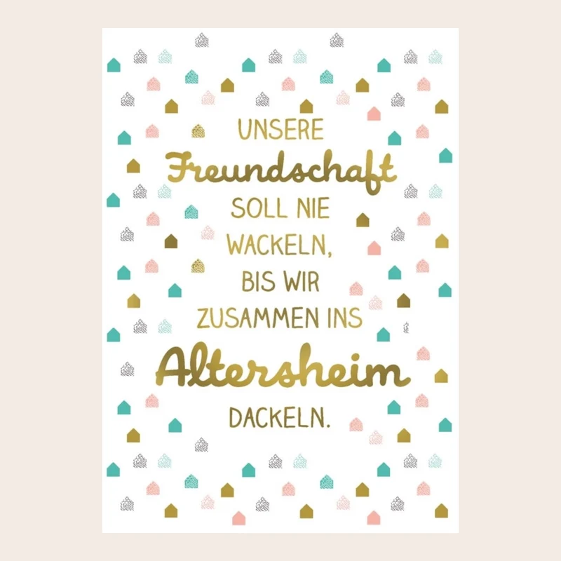 Postkarte. Unsere Freundschaft