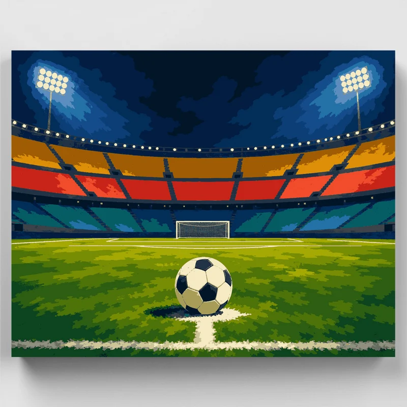 Stadium Penalty Kick - Paint by Numbers Kit