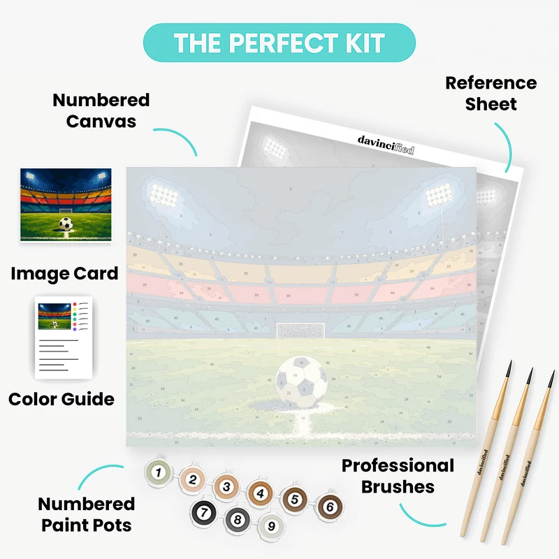 Stadium Penalty Kick - Paint by Numbers Kit