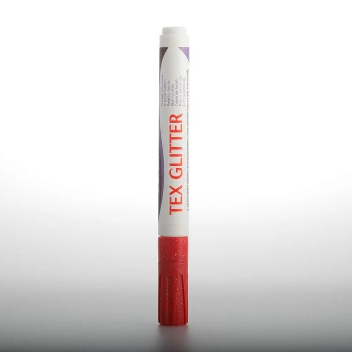DARWI TEX Glitter Fabric Markers, 6 ml