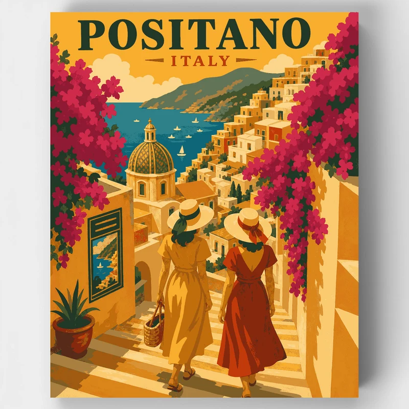Bougainvillea Stairway - Paint by Numbers Kit