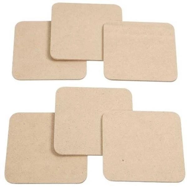 Create Craft - Coaster 10cm x10cm x3mm MDF 6pieces
