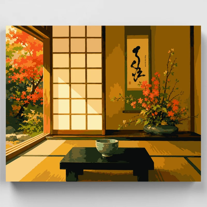 Autumn Tea Room - Paint by Numbers Kit