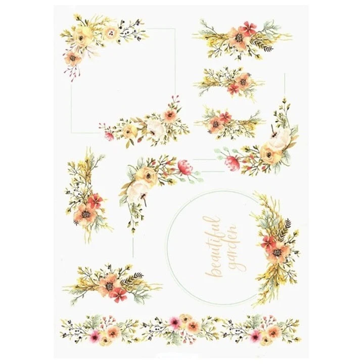 ITD Rice Paper A4 – Floral Frames 4
