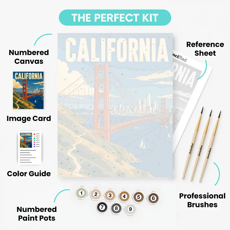 Golden Gate Vista - Paint by Numbers Kit