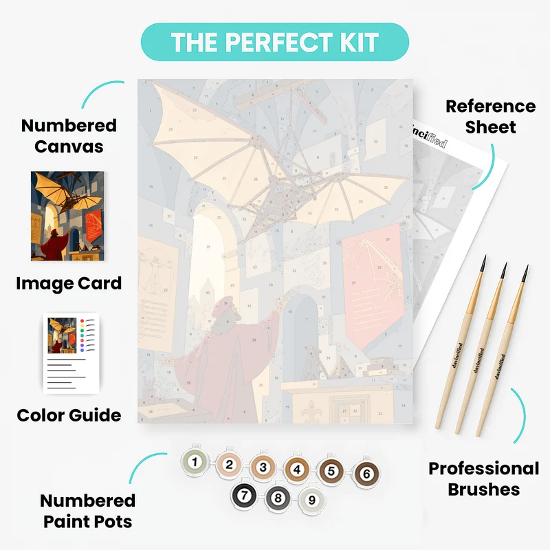 Da Vinci's Flying Machine - Paint by Numbers Kit