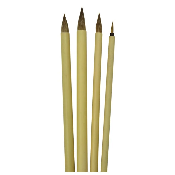 Royal and Langnickel Bamboo Brushes for Ceramics and Calligraphy, Set of 4
