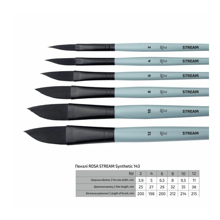ROSA STREAM 143 Angled Synthetic Brush