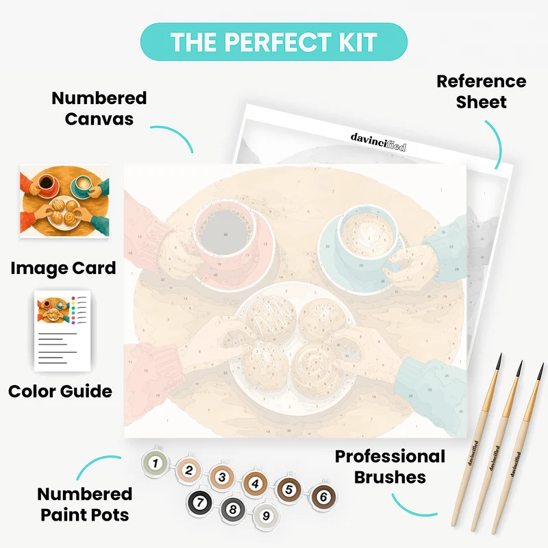 Coffee Date for Two - Paint by Numbers Kit