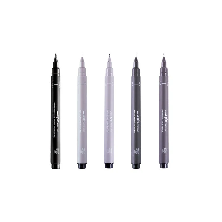 UNI PIN Elegant Tones Fineliner Marker Set of 5