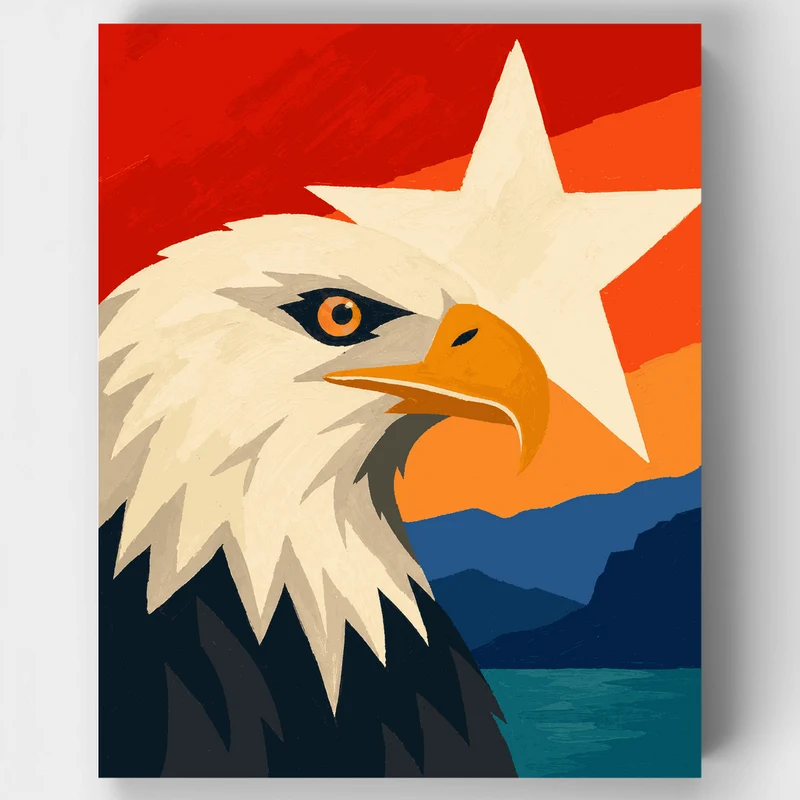 Eagle and Star - Paint by Numbers Kit