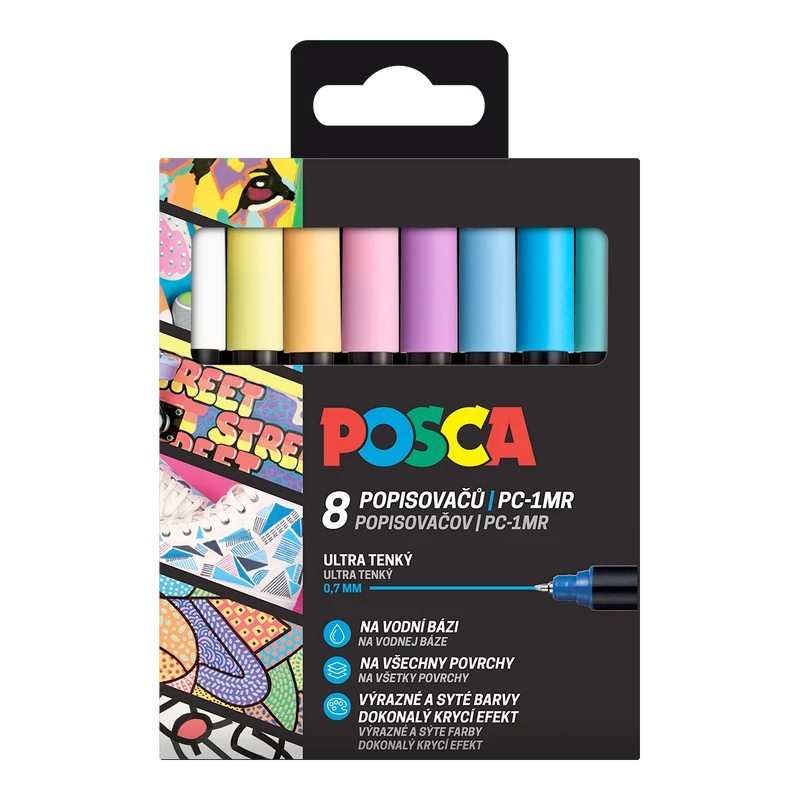 Комплект маркери Posca пастелни цветове (8 бр.)