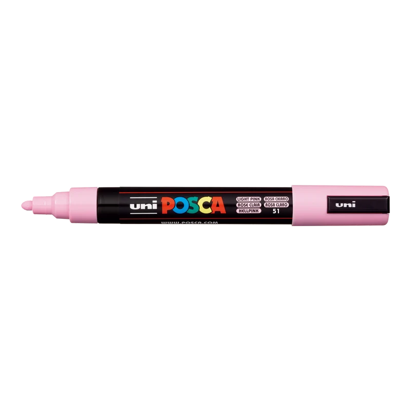 Акрилен маркер Posca PC-5M, 1,8 - 2,5 mm, светлорозов (51)