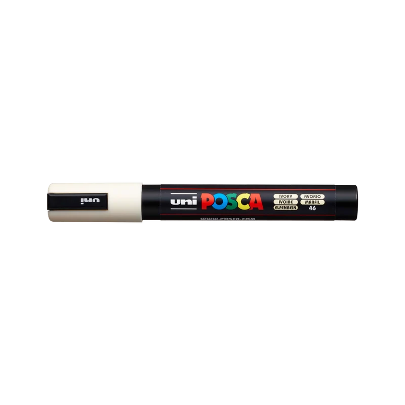 Акрилен маркер Posca PC-5M, 1,8 – 2,5 mm, крем