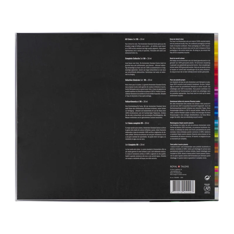 ROYAL TALENS Amsterdam Acrylfarben-Set Alle Farben 90 x 20 ml