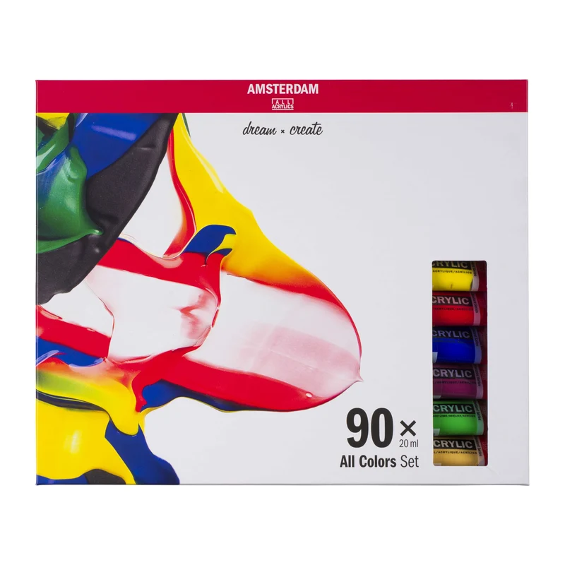 Комплект акрилни бои ROYAL TALENS Amsterdam Standard Series Всички цветове 90 x 20 ml