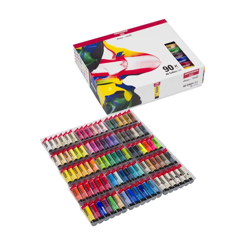 Set akrilnih barv ROYAL TALENS Amsterdam Vsi odtenki 90 x 20 ml