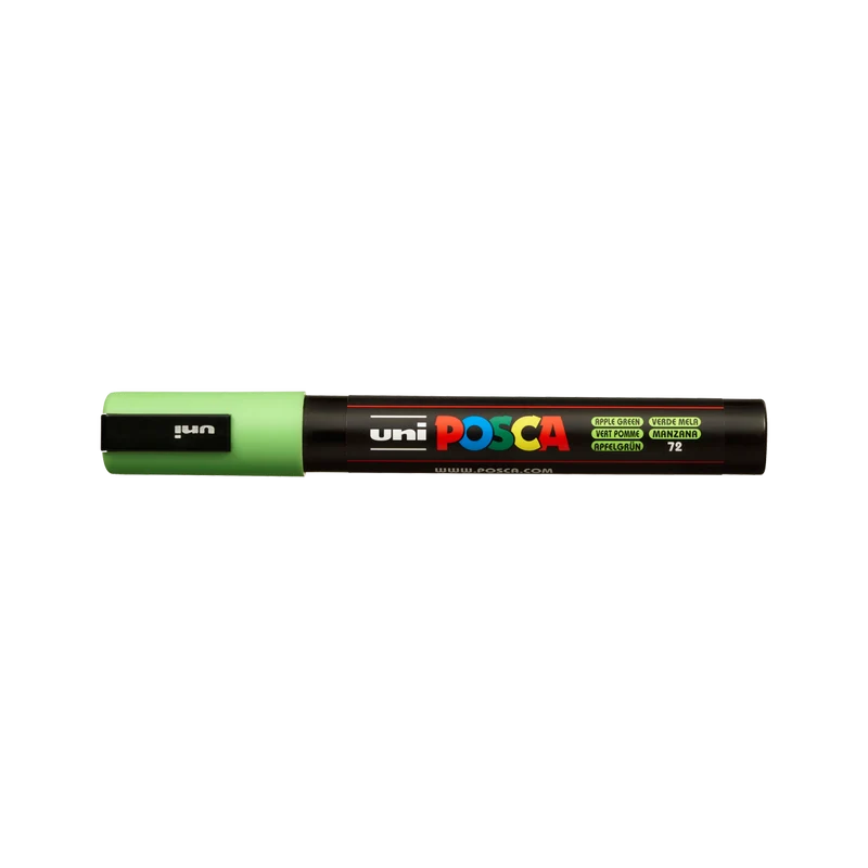 Akrilni flomaster Posca PC-5M, 1,8 – 2,5 mm, jabolčno zelena (72)