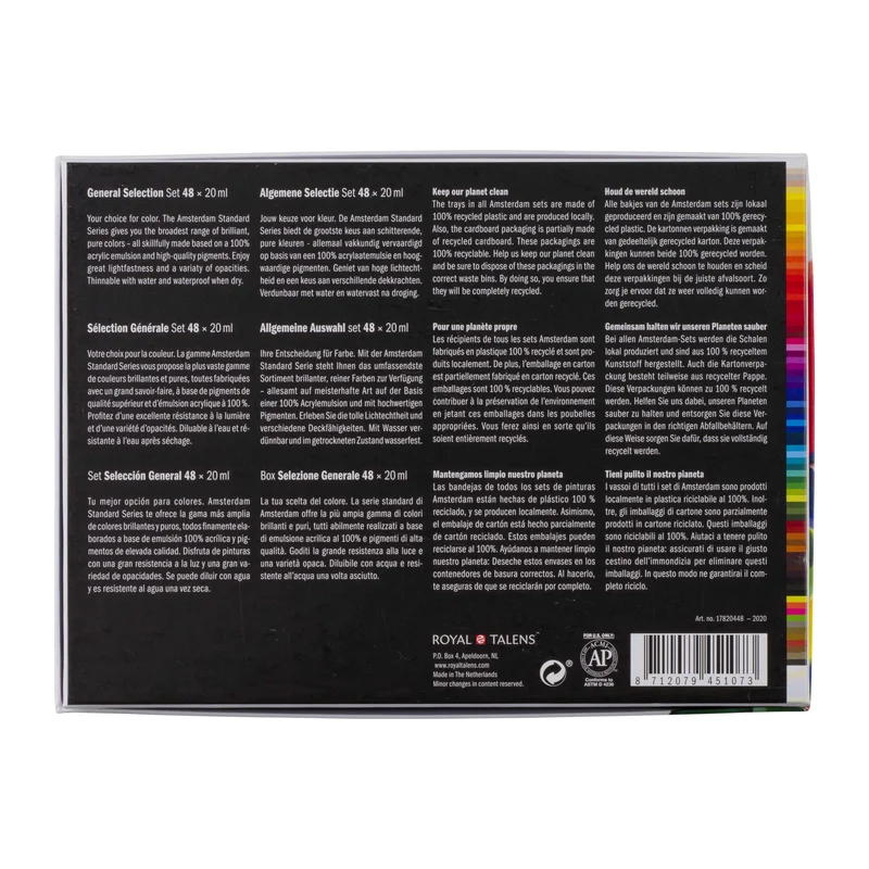 ROYAL TALENS Amsterdam set akrilnih barv General Selection 48 x 20 ml