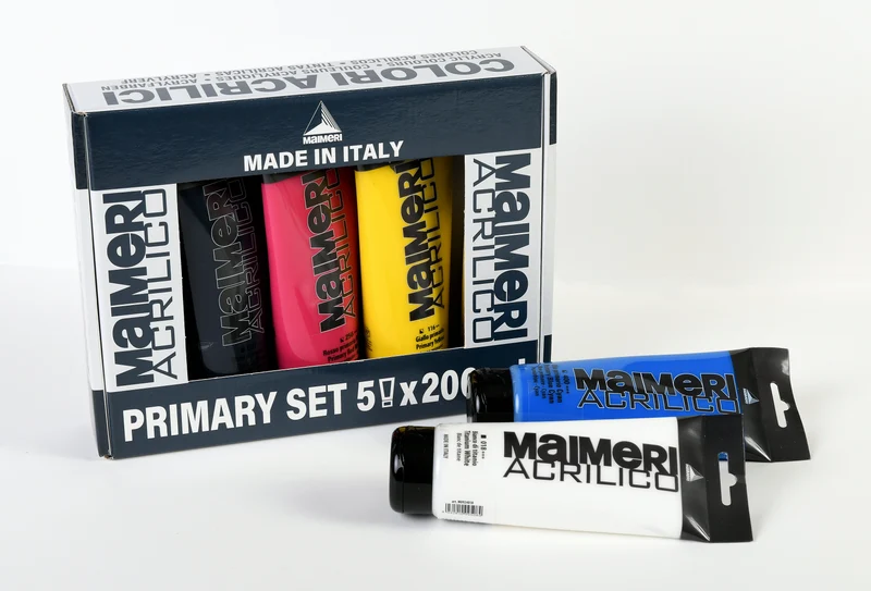 Maimeri Acrilico sada akrylových farieb Primary 200 ml