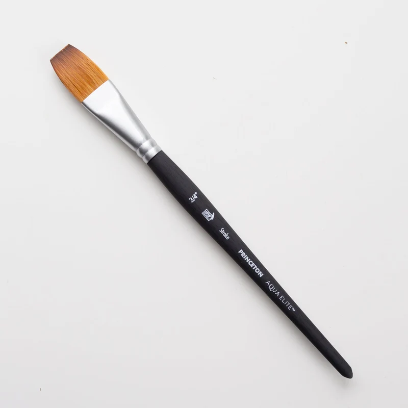 Flachpinsel für Aquarell PRINCETON Aqua Elite synthetischer Kolinsky Stroke