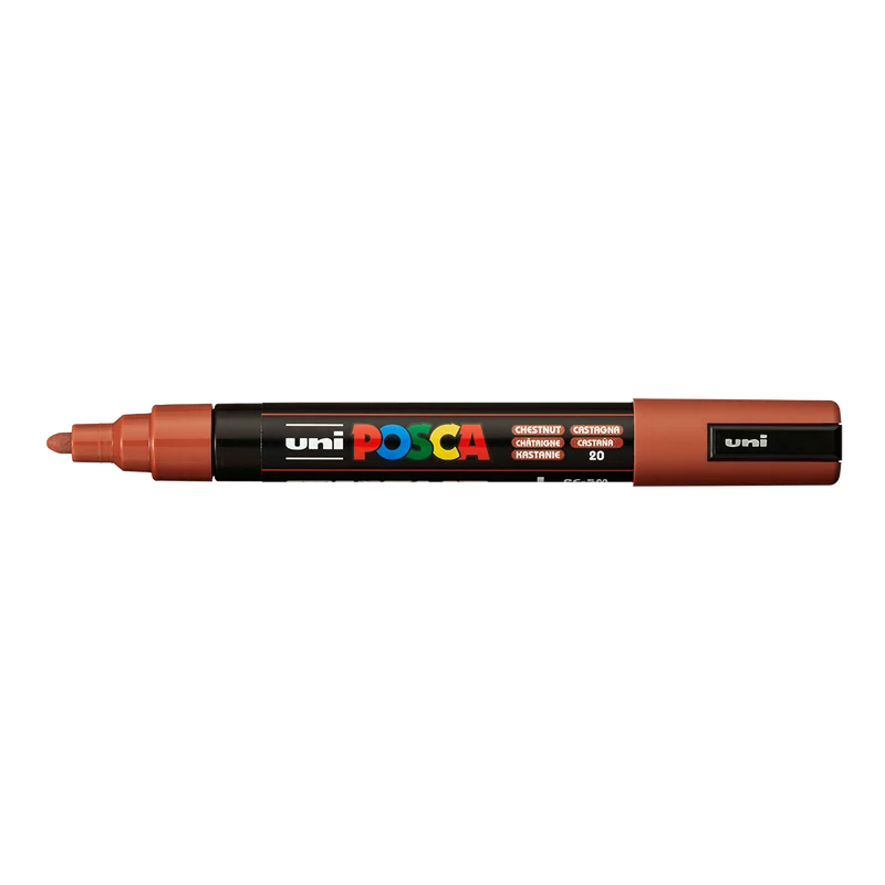 Akrilni marker Posca PC-5M, 1,8 – 2,5 mm, kestenjasta (20)