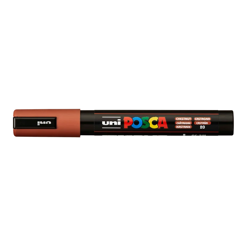 Pennarello acrilico Posca PC-5M, 1,8 – 2,5 mm, castano (20)