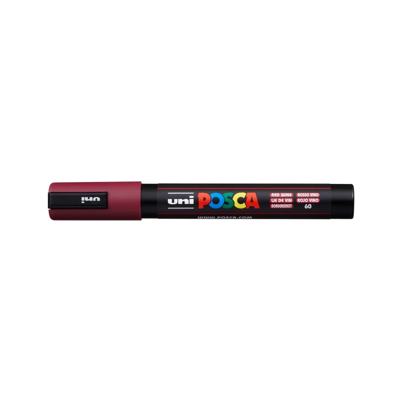 Μαρκαδόρος Posca PC-5M, 1,8 - 2,5 mm, μπορντό (60)