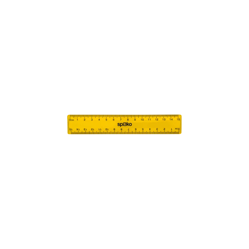 Spoko Flachlineal, 15 cm, Farbmix