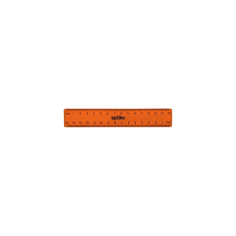Spoko Flachlineal, 15 cm, Farbmix