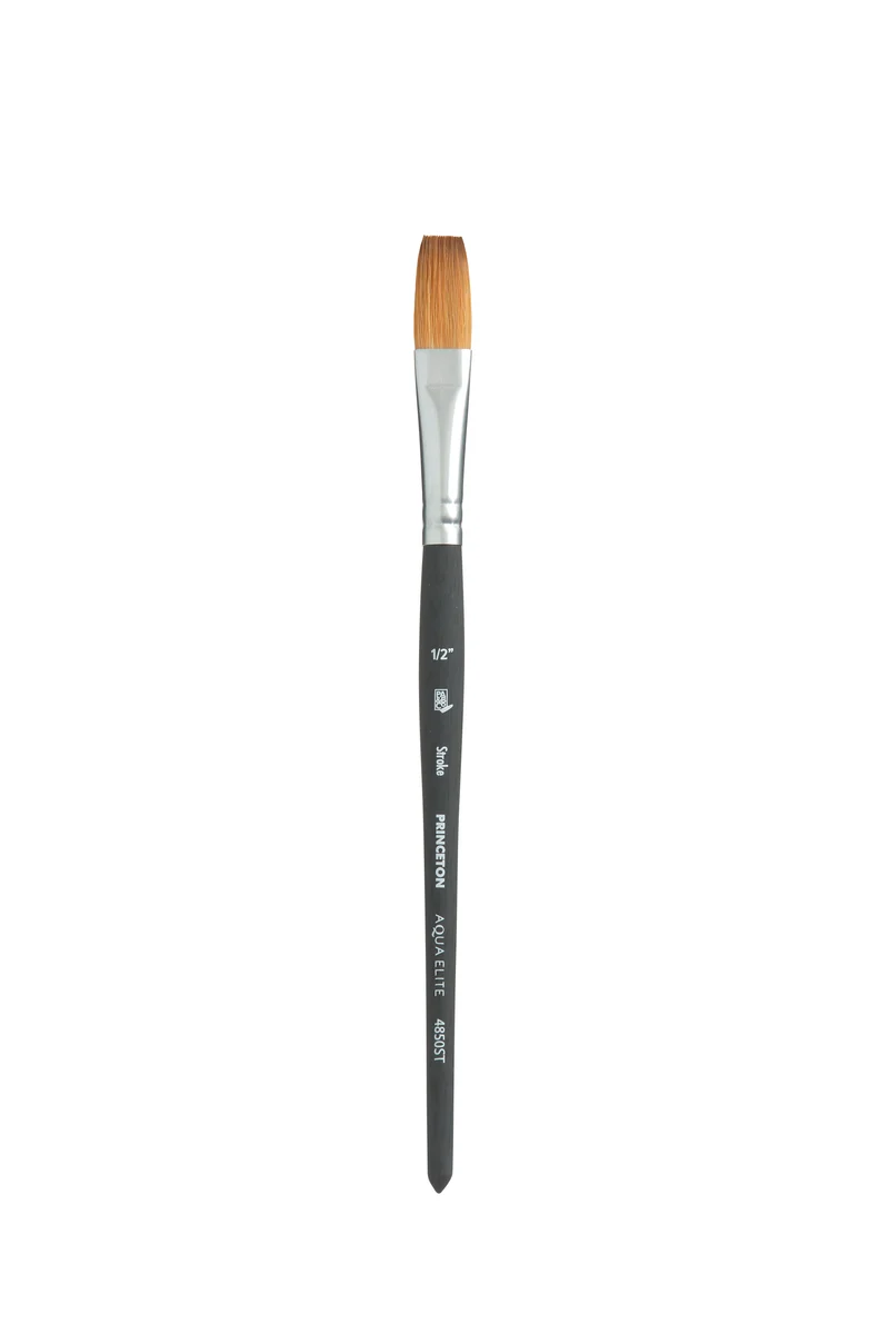 Plochý akvarelový štetec PRINCETON Aqua Elite syntetický Kolinsky Stroke