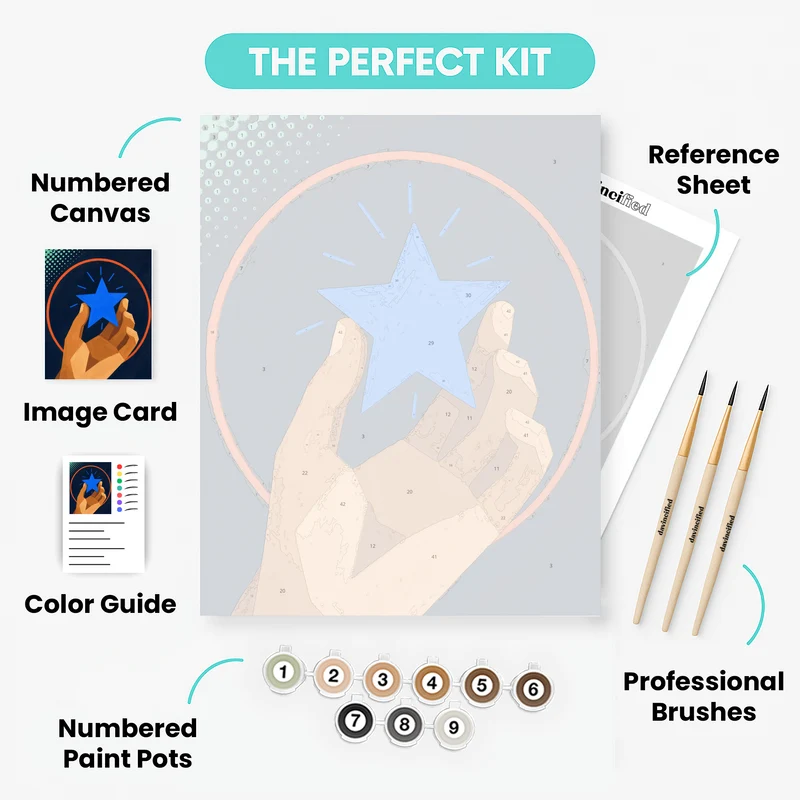 Glowing Star Hand - Paint by Numbers Kit