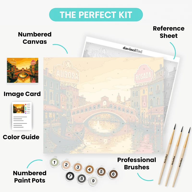 Venice Canal Glow - Paint by Numbers Kit
