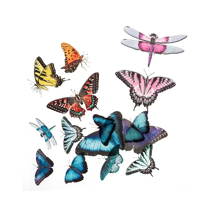 Transparent PVC Stickers | Butterflies, Set of 15