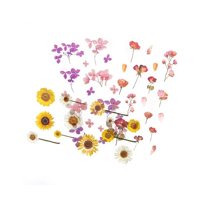 Transparent PVC Stickers | Flowers, 49 pcs