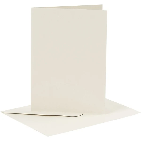 Create Craft - Cards & Envelopes - 10.5x15cm 6pack off-white