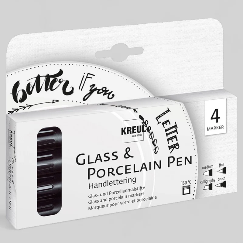 Kreul Glass & Porzellan 4er-Pack Handlettering