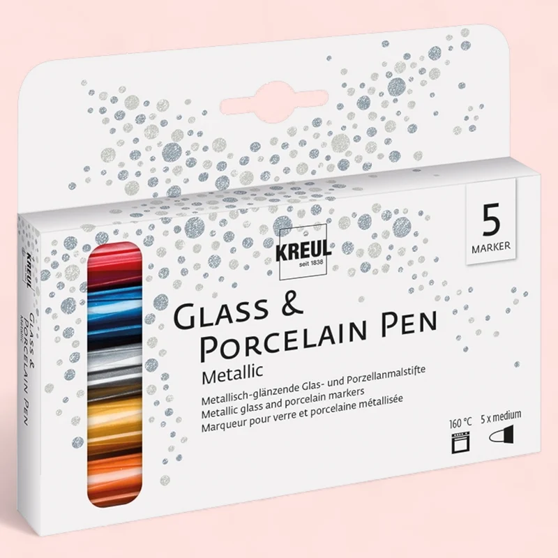 Kreul Glass & Porzellan 5er-Pack Metalic