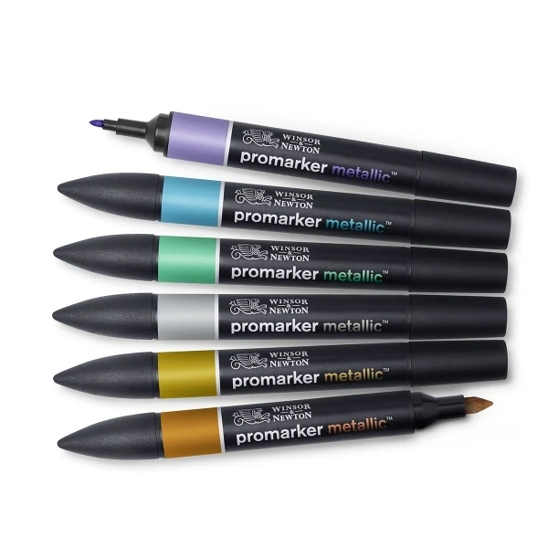 Winsor and Newton - PROMARKER 6 Set Metallic Markers