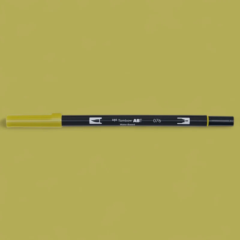 Tombow ABT Dual Brush Pen 076 green ochre
