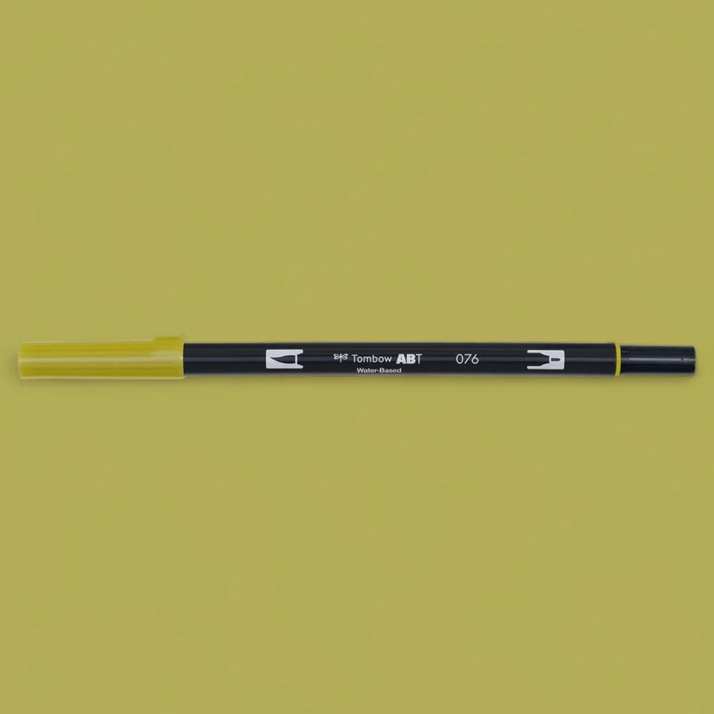 Tombow ABT Dual Brush Pen 076 green ochre