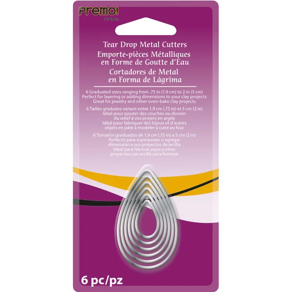 Sculpey 6pc Cutter Set Tear Drop