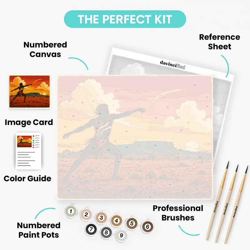 Boomerang Throw - Paint by Numbers Kit