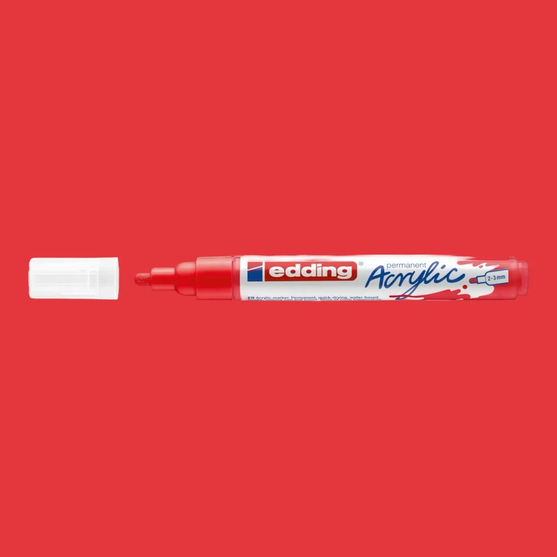 Edding 5100 Acrylmarker verkehrsrot 902 , Rundspitze 2-3 mm