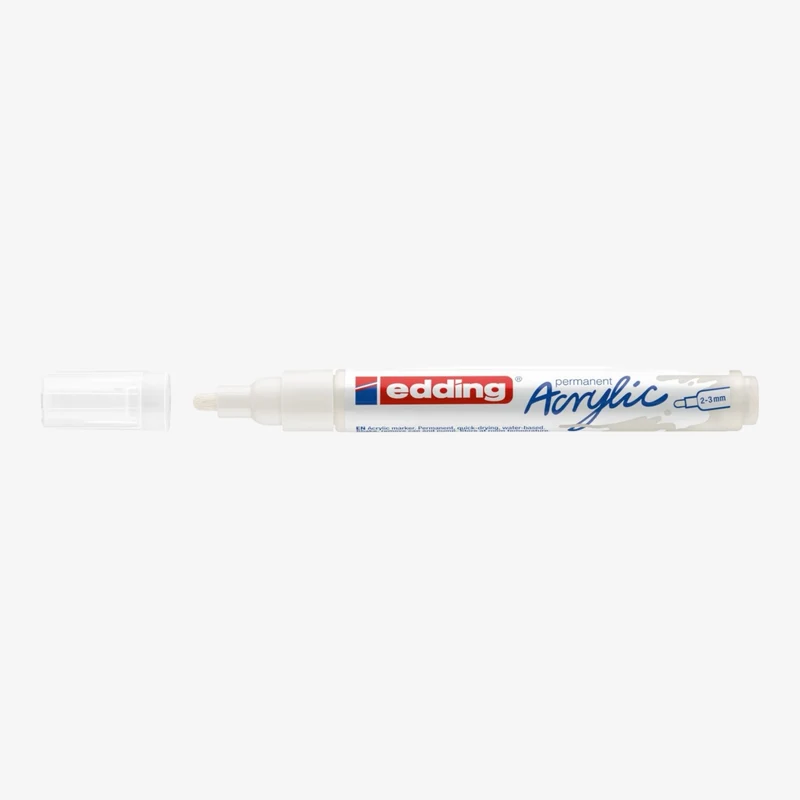Edding 5100 Acrylmarker Verkehrsweiss 922 , Rundspitze 2-3 mm