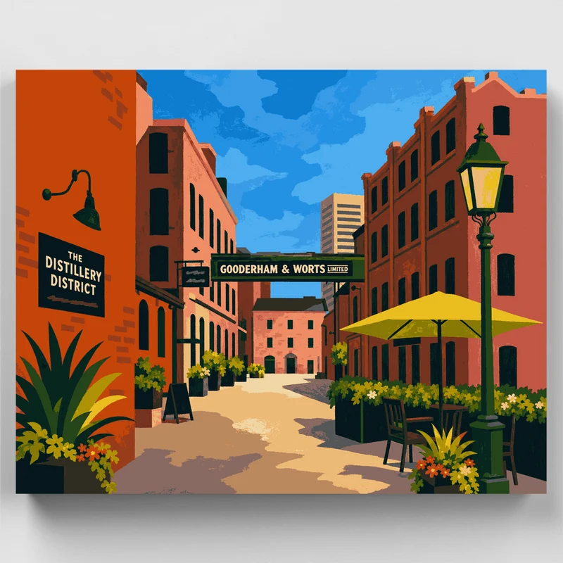Distillery District Toronto - Paint by Numbers Kit